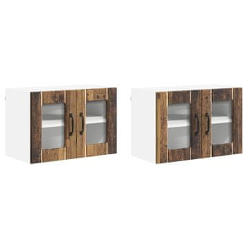 Vidaxl Stenski stekleni omarica LUCCA 2 szt. Star les 60 x 31 x 40 cm