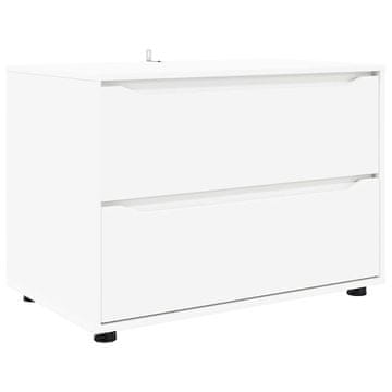 Vidaxl Omarica za shranjevanje Bela 80 x 48 x 57 cm Konstruiran les