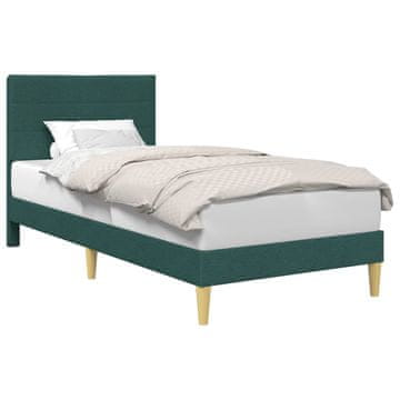Vidaxl Konstrukcija postelje Temno zelena 90 x 200 cm Blago