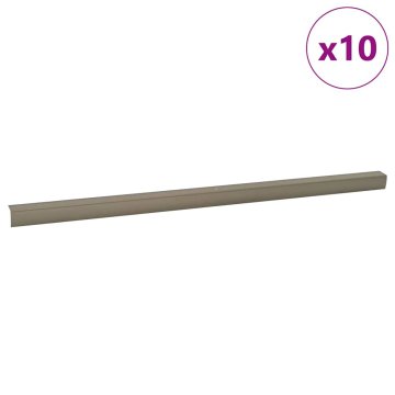Vidaxl Robniki za stopnice 10 kos Šampanjec 67 x 3 x 2 cm Aluminij