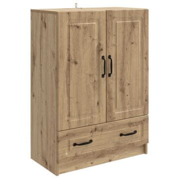 Vidaxl Strani šal Artisan hrast 66 x 34,5 x 92 cm Inženirski les