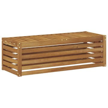Vidaxl Zunanji stolček klop Naravna 115 x 43 x 37 cm