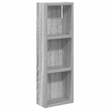 Vidaxl Kopalna stenska omarica Siva Sonoma 20 x 10 x 60,5 cm
