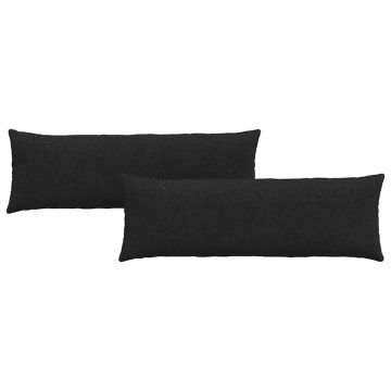 Vidaxl Blazine za kavč 2 szt. Črna 120 x 40 cm blago