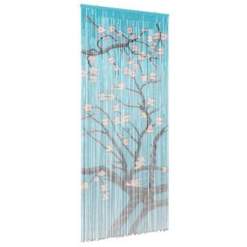 Vidaxl Zavesa proti insektom večbarvno 90 x 200 cm Bambus