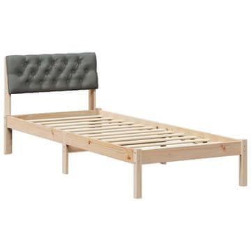 Vidaxl Kovinska posteljna konstrukcija rjava in temno siva 80 x 200 cm