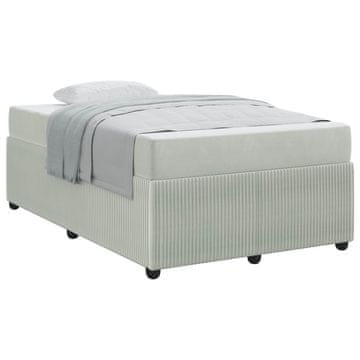Vidaxl Konstrukcija postelje Svetlo siva 120 x 200 cm blago