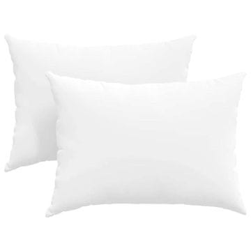 Vidaxl Blazine za kavč 2 szt. Bela 70 x 50 cm blago