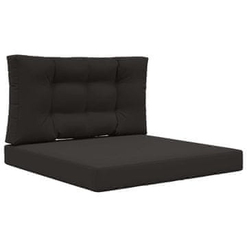 Vidaxl Zunanja blazina za kavč 2 szt. Črna Poliester
