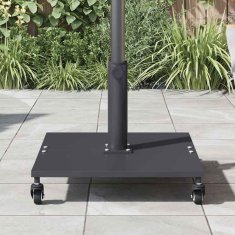 Vidaxl Podstavek za senčnik 26.8 kg Temno siva Kvadrat Nastavljivo