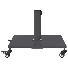 Vidaxl Podstavek za senčnik 26.8 kg Temno siva Kvadrat Nastavljivo