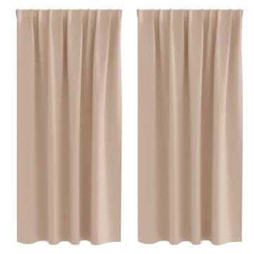 Vidaxl Zavese za zatemnitev z obroči 2 szt. Taupe 175 x 140 cm