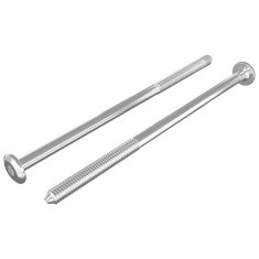 Vidaxl Pohištveni vijaki 2 szt. srebrna M6 x 120 mm Jeklo