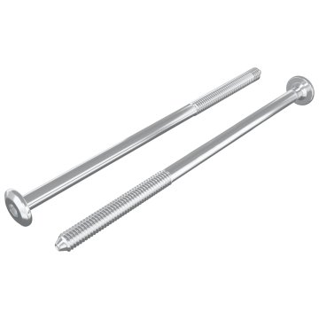Vidaxl Pohištveni vijaki 2 szt. srebrna M6 x 120 mm Jeklo