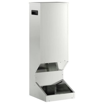 Vidaxl Hranilnica za jelene srebrna 28 x 30 x 80 cm 3 kg