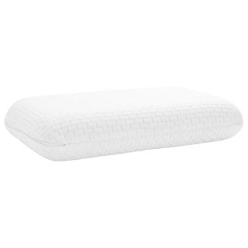 Vidaxl Vzglavnik za spanje Bela 50 x 30 x 10 cm Spominska pena