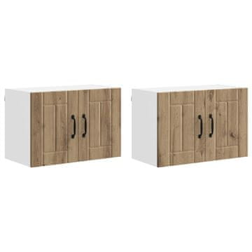 Vidaxl Omarica na steni LUCCA 2 szt. Artisan hrast 60 x 31 x 40 cm