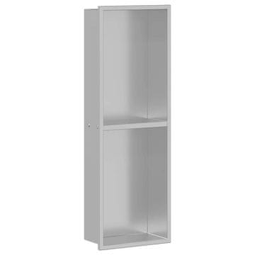 Vidaxl Tuš niša srebrna 60 x 20 x 9,5 cm Nerjaveče jeklo