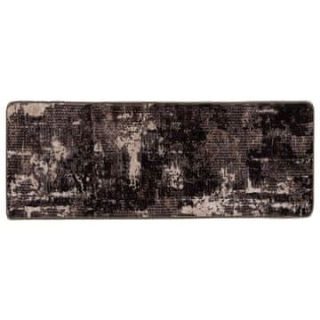 Vidaxl Preproga runner MARSA Črna 80 x 200 cm Poliester in PVC