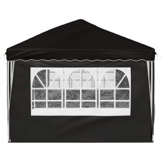 Vidaxl Zložljivi šotor za zabave 575 x 288 x 245 cm Črna