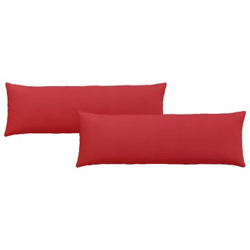 Vidaxl Blazine za kavč 2 szt. Rdeča 120 x 40 cm blago