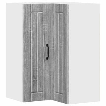 Vidaxl Omara za vogal LUCCA Siva Sonoma 57 x 57 x 80 cm Inženirski les