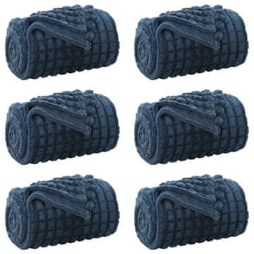 Vidaxl Obloge 6 szt. Temno modra 200 x 150 cm Flis