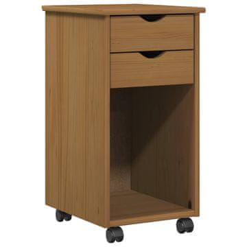 Vidaxl Gležnji kabinet Medeno Rjava 34 x 39 x 65,5 cm Masivna borovina