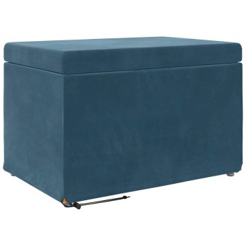 Vidaxl Stolica Modra 61 x 41 x 40 cm Samet in Umetno Leseno