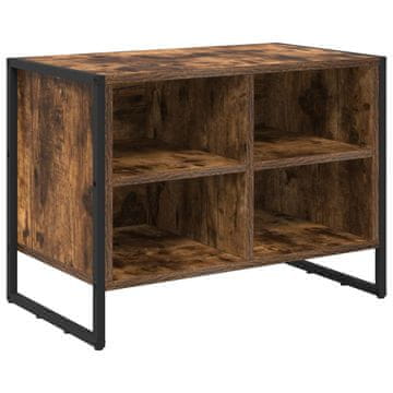 Vidaxl Omara za čevlje Dimni hrast 60 x 35 x 44 cm Konstruiran les