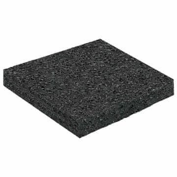 Vidaxl Tlak za patio iz gumijskega granulata Črna 9 x 9 x 1 cm Guma