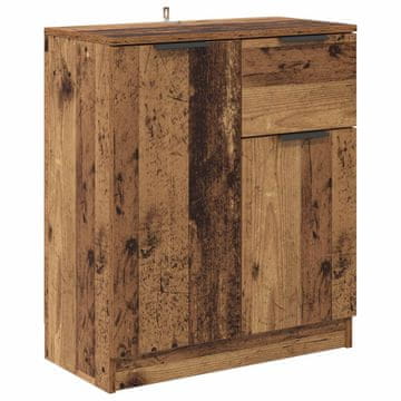 Vidaxl Strani šal s predalom Star les 60 x 30 x 70 cm Konstruiran les