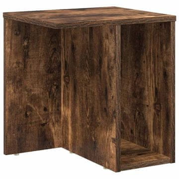 Vidaxl Stranska miza Dimljeni oreh 37 x 32 x 40 cm Konstruiran les