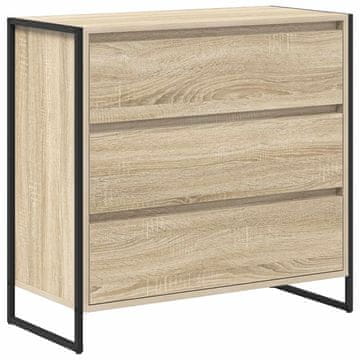 Vidaxl Strani šal s predalom Sonoma 79 x 36 x 75.5 cm Konstruiran les