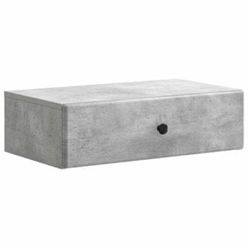 Vidaxl Stenska stranska miza Betonsko siva 59 x 34,5 x 17 cm