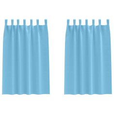 Vidaxl Zavese za zatemnitev z obroči 2 szt. Sveta modra 175 x 140 cm