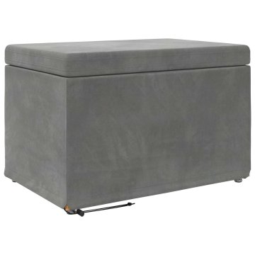 Vidaxl Stolica Temno siva 61 x 41 x 40 cm Samet in Umetno Leseno