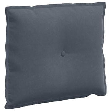 Vidaxl Poglavni vzglavnik Temno siva 60 x 50 cm Žametna tkanina