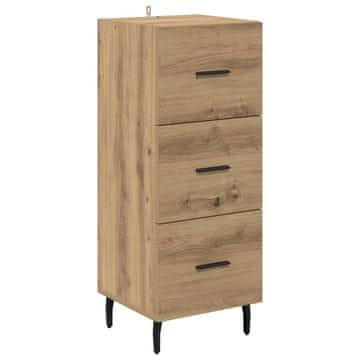 Vidaxl Strani šal artisan hrast 34 x 34.5 x 90 cm Konstruiran les
