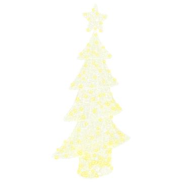 Vidaxl Božično drevo med 160 LED Toplo bela 150 cm Akril