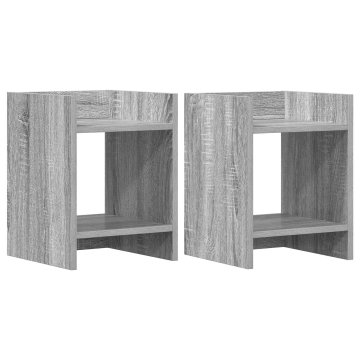 Vidaxl Stojalo za rastline 2 kos Siva Sonoma 30 x 30 x 40 cm