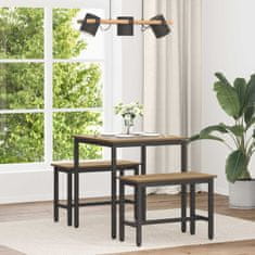 Vidaxl Jedilne mize 70 x 70 x 75 cm Inženirski les Artisan hrast