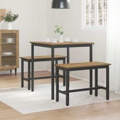 Vidaxl Jedilne mize 70 x 70 x 75 cm Inženirski les Artisan hrast