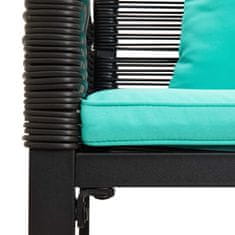 Vidaxl Zunanja klop 2 -Seater 117 x 54 x 74.5 cm poli ratan