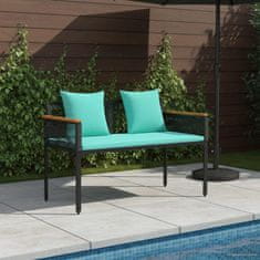 Vidaxl Zunanja klop 2 -Seater 117 x 54 x 74.5 cm poli ratan