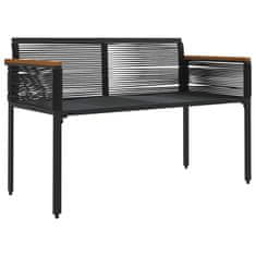 Vidaxl Zunanja klop 2 -Seater 117 x 54 x 74.5 cm poli ratan