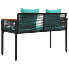 Vidaxl Zunanja klop 2 -Seater 117 x 54 x 74.5 cm poli ratan