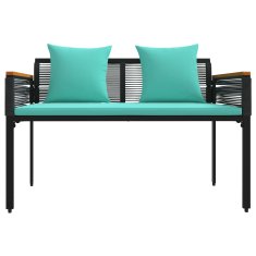 Vidaxl Zunanja klop 2 -Seater 117 x 54 x 74.5 cm poli ratan