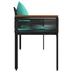 Vidaxl Zunanja klop 2 -Seater 117 x 54 x 74.5 cm poli ratan