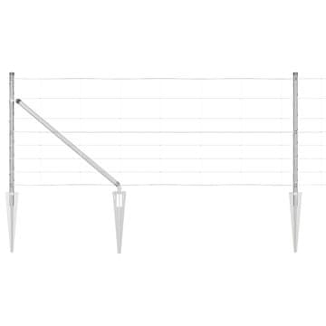 Vidaxl Varjena žična ograja s konicami 25 x 0,8 m (Š x V)